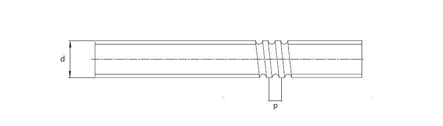 Śruba kulowa HIWIN R40-40T7-FSCDIN 1000mm - rysunek techniczny