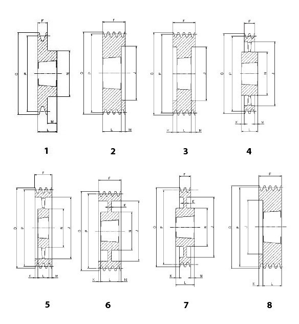 Koło pasowe SPA 400 /R1 ( 1x13 )/TL2012 - rysunek techniczny