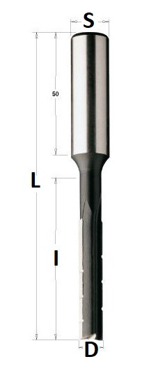 Frez HL oscylacyjny z łamaczem D6 I50 L105 S16x50 LH 102.060.32 - rysunek techniczny