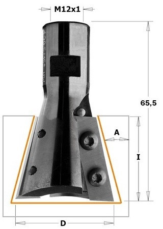 Frezy do połączeń na jaskółczy ogon (15) - system Arunda TM 664 - rysunek techniczny