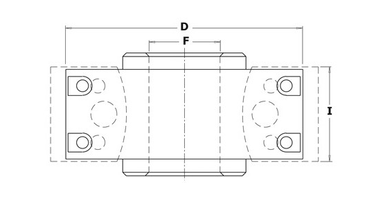 Głowice proste z ogranicznikami 693 - rysunek techniczny