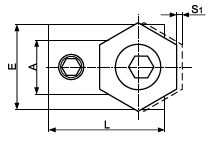 Docisk boczny do rowków teowych RLB-061 ER-EL - rysunek techniczny