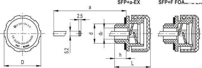 Korki odpowietrzające SFP+a-EX - z osłoną przeciwbryzgową, z bagnetem, technopolimer