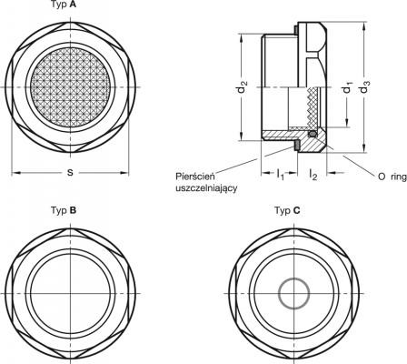 Wskaźniki poziomu cieczy GN 744 - Aluminium/przezroczyste tworzywo