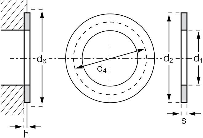 Podkładki oporowe iglidur® X - rysunek techniczny