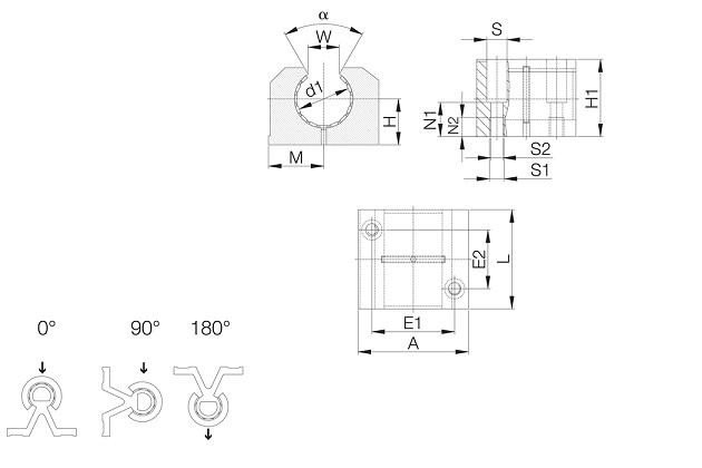 Łożysko stojakowe DryLin R OJUM-06-20 IGUS - rysunek techniczny
