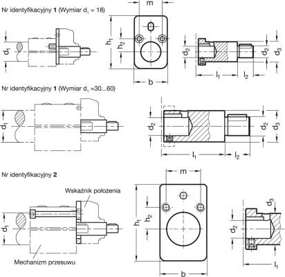 Zestawy montażowe GN 491.1 - rysunek techniczny